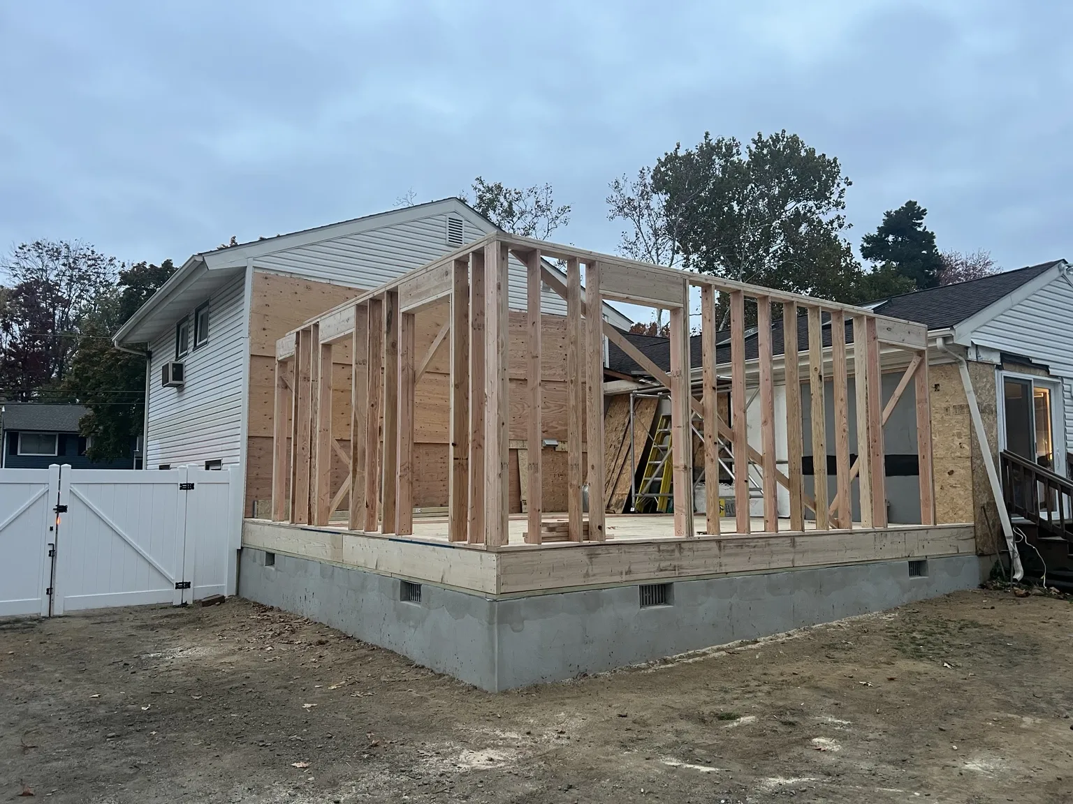 Exterior wall framing