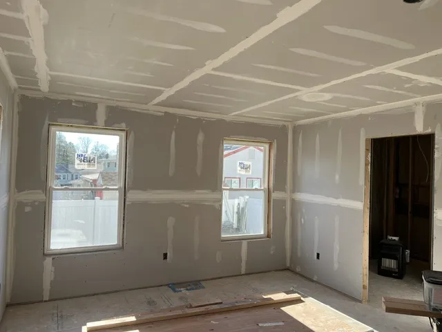 Drywall installed and finished